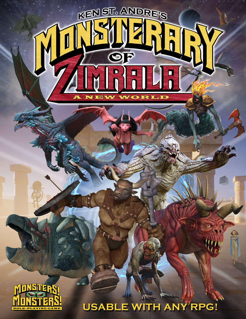 Cover art for the Monsterary of Zimrala
