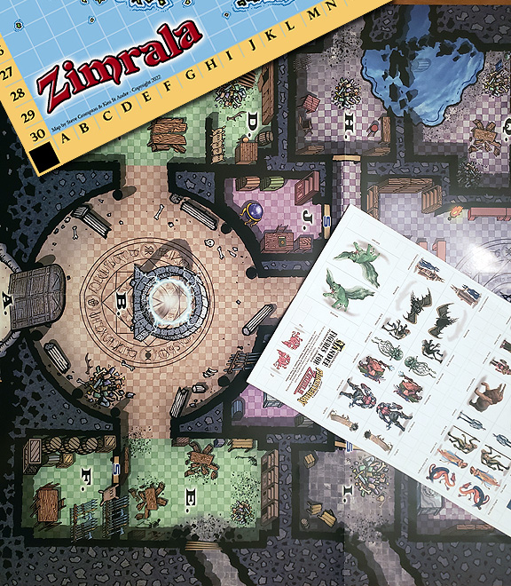 2-sided Zimrala & Dungeon Map